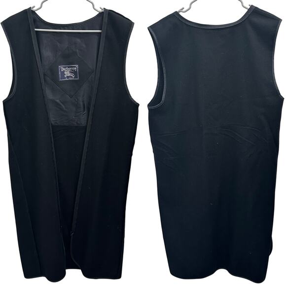 VTG Burberrys' of London Wool & Camel Hair Black Trench Liner Heritage Preppy - Picture 1 of 10